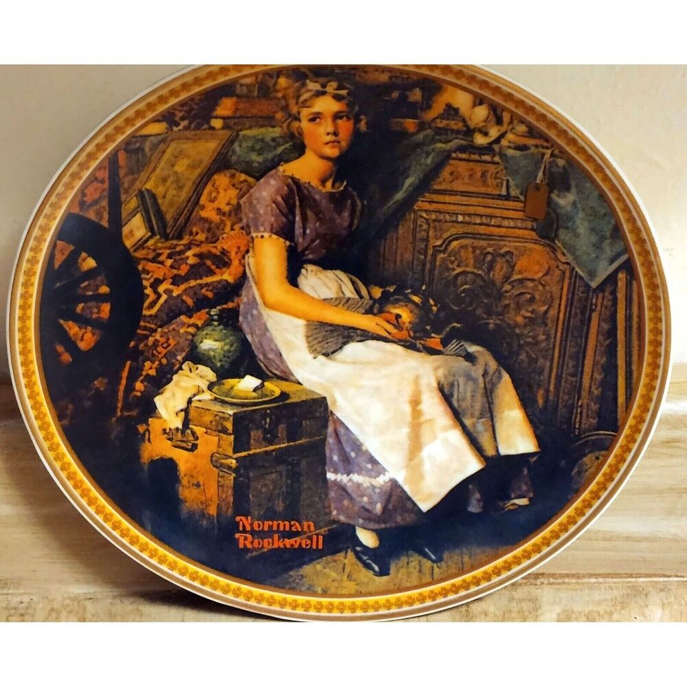 Norman Rockwell Dreaming In The Attic Collector Plate Knowles Fine China W/ COA